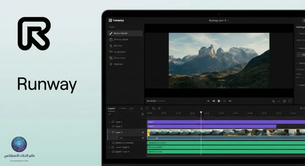 لوحة تحكم Runway Gen-3 كأفضل بديل احترافي بعد شرح أداة Sora لإنتاج الفيديو