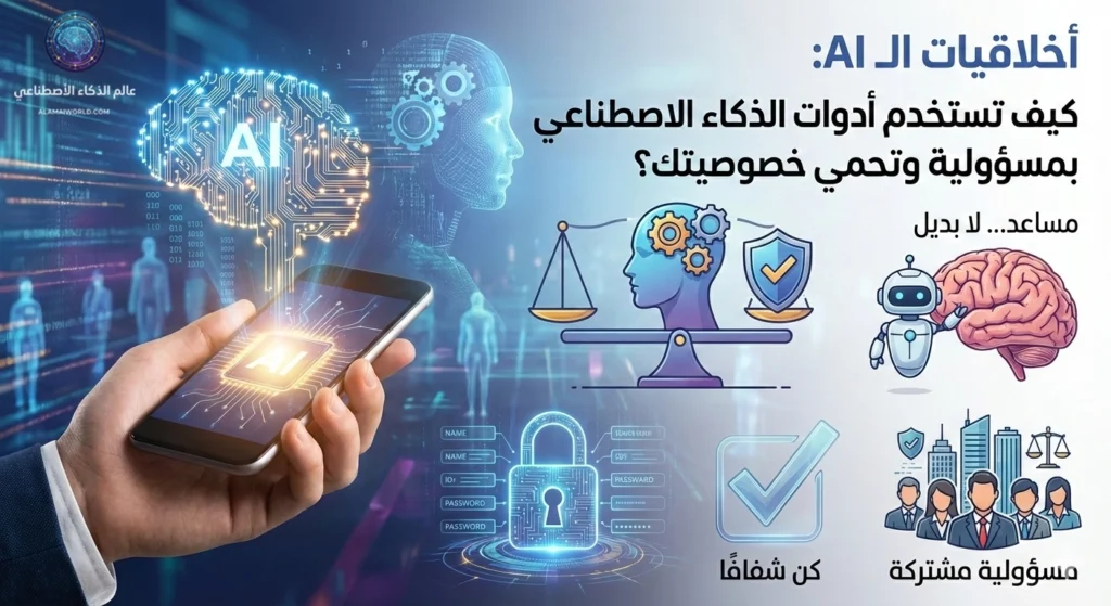 مفهوم أخلاقيات البيانات والخصوصية الرقمية في أنظمة الذكاء الاصطناعي واللوائح الحكومية.