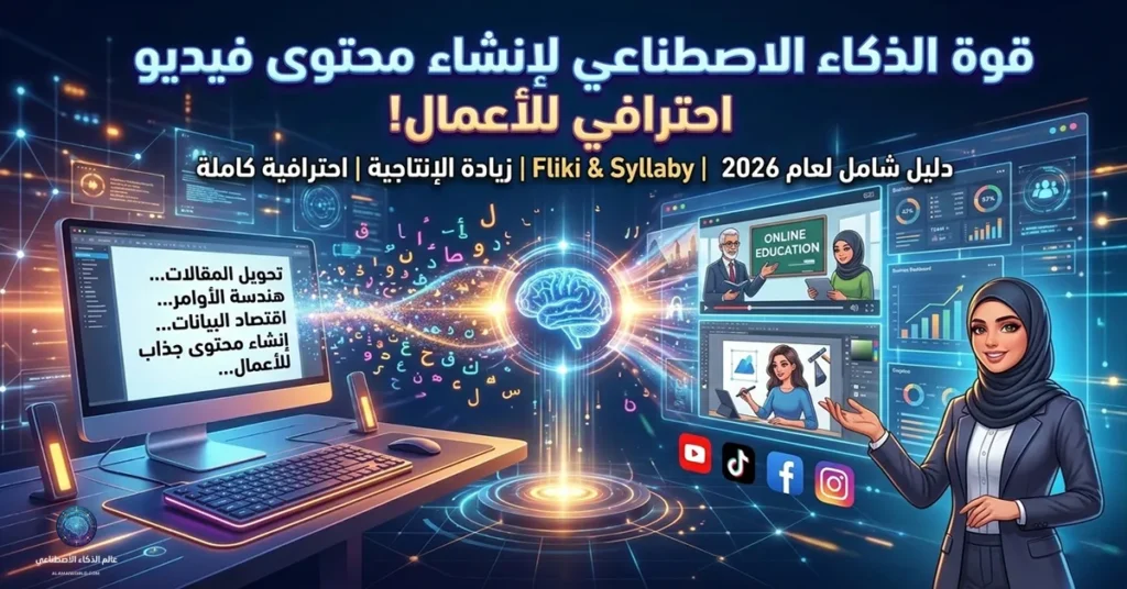 مخطط يوضح آلية عمل تقنية تحويل النص إلى فيديو بالذكاء الاصطناعي